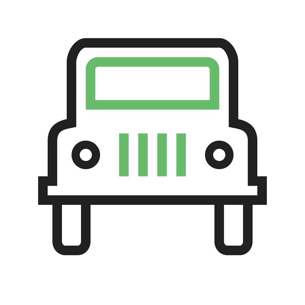Jeep Line Green Black Icon - IconBunny