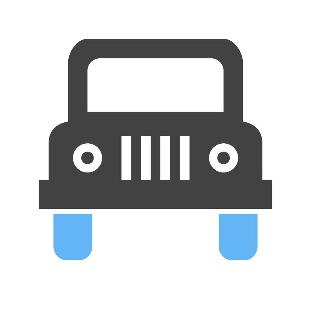Jeep Blue Black Icon - IconBunny