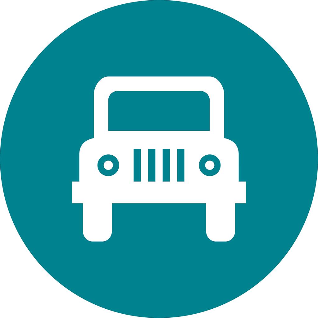Jeep Flat Round Icon - IconBunny