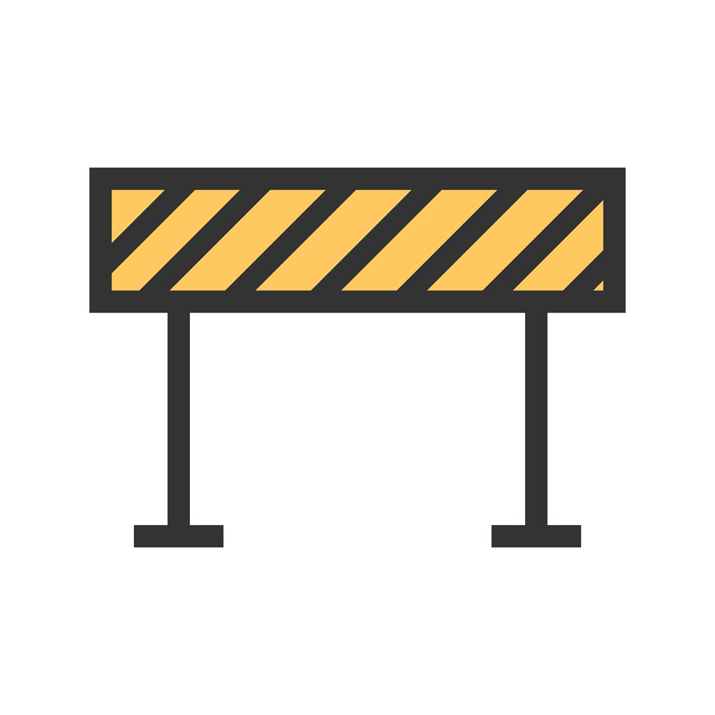 Barrier Line Filled Icon - IconBunny