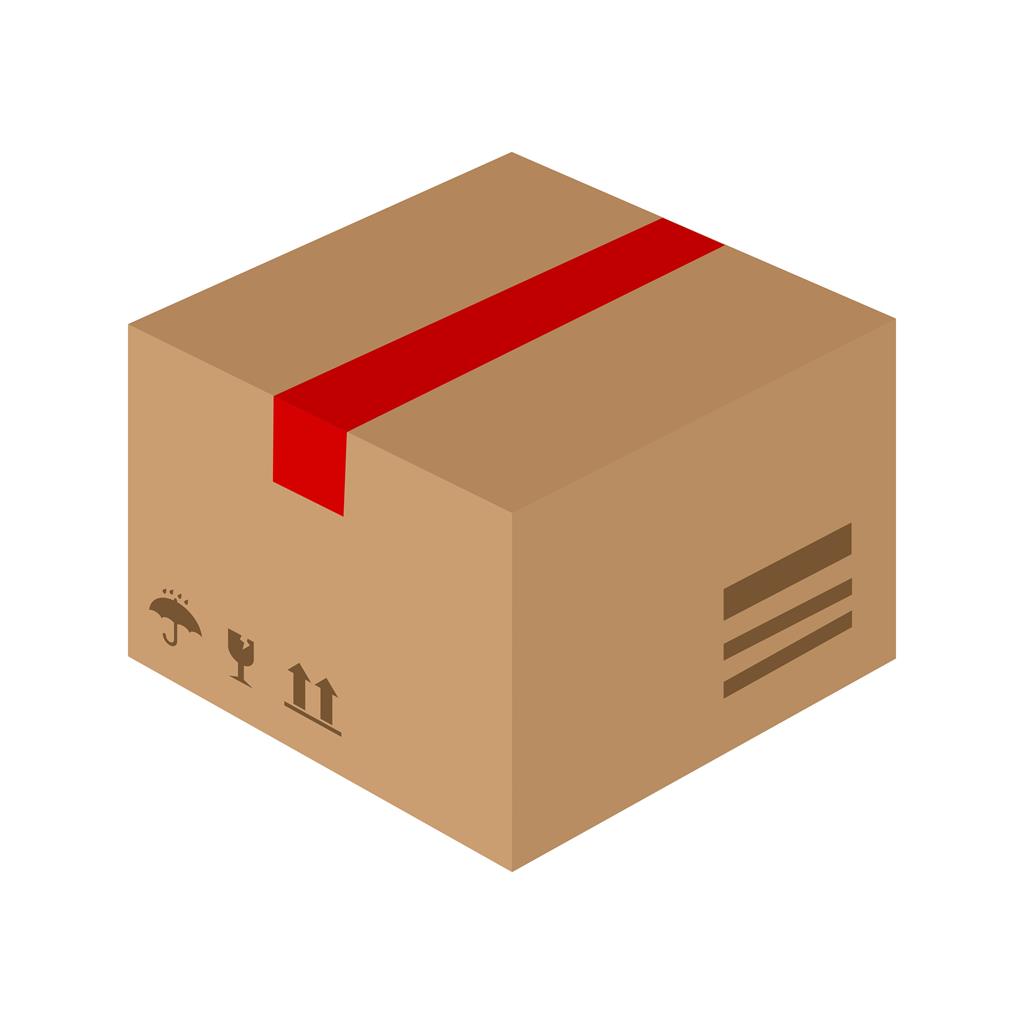 Cargo Box Flat Multicolor Icon - IconBunny