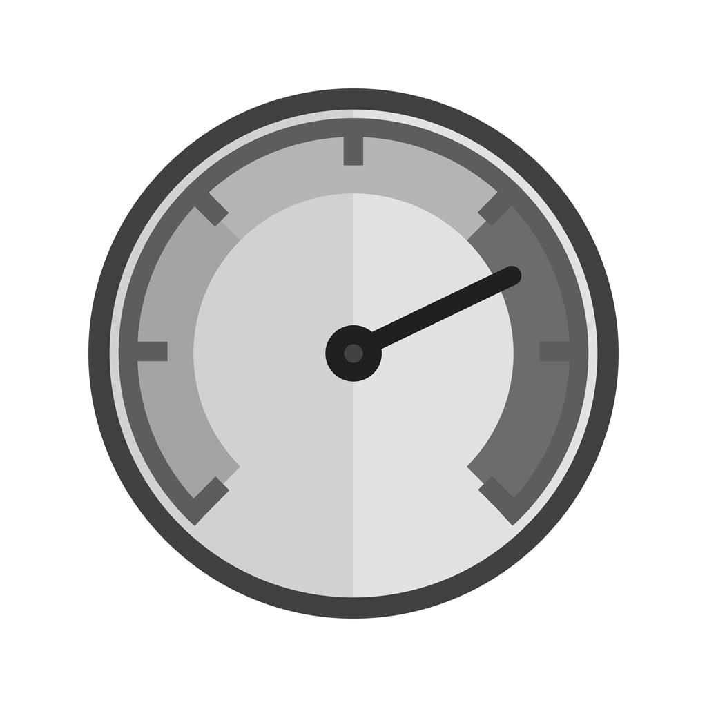 Speedometer Greyscale Icon - IconBunny