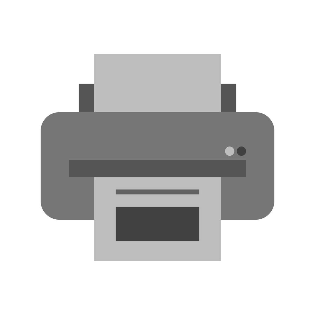 Printer Greyscale Icon - IconBunny