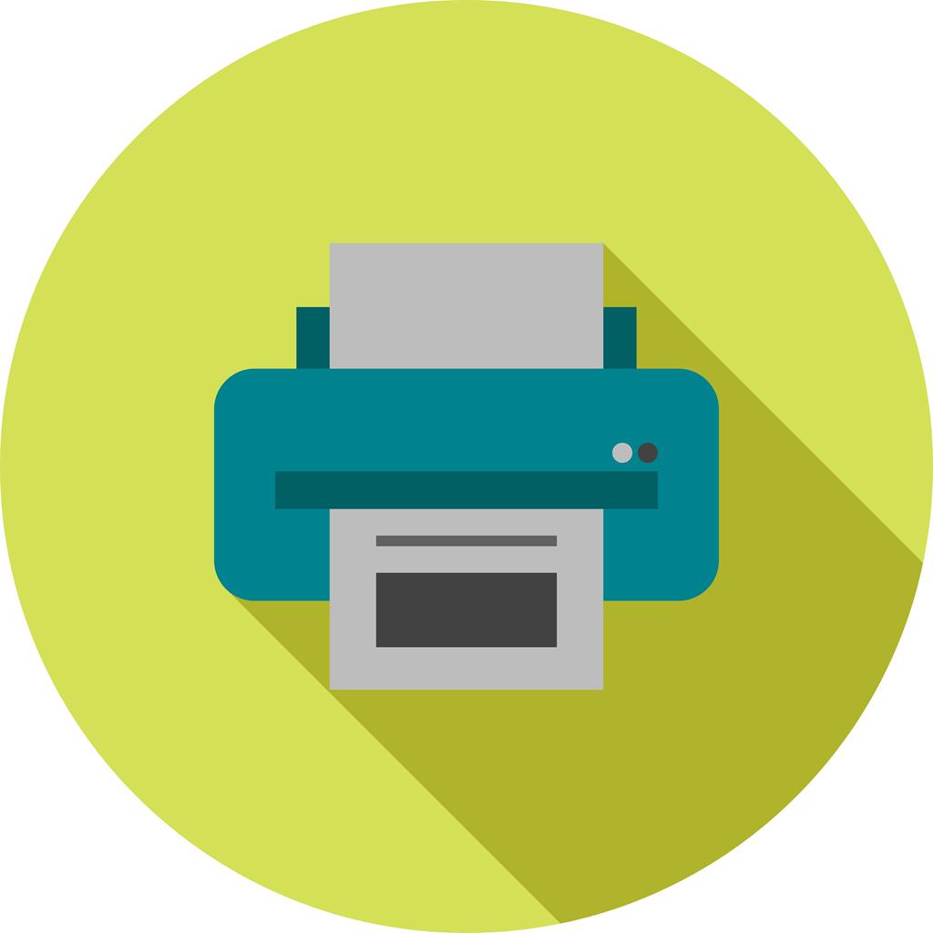 Printer Flat Shadowed Icon - IconBunny