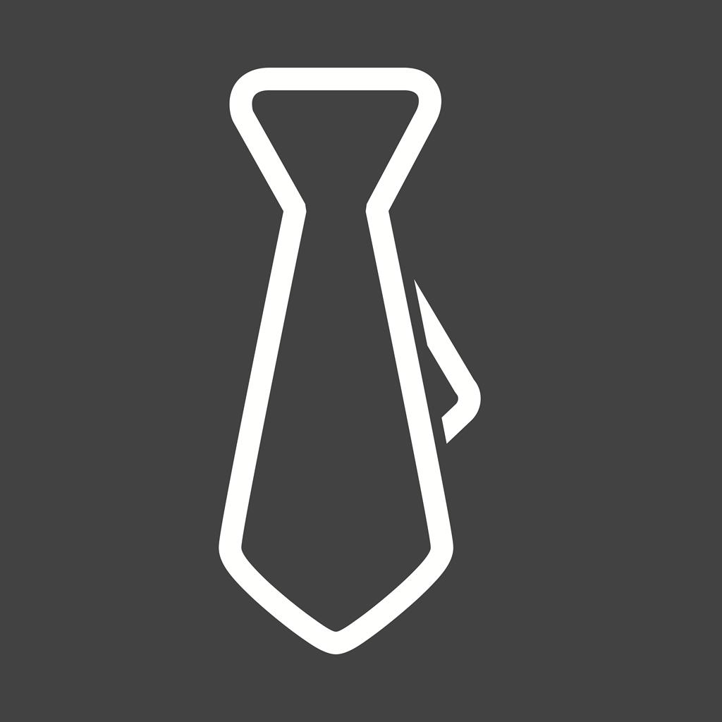 Business Tie Line Inverted Icon - IconBunny