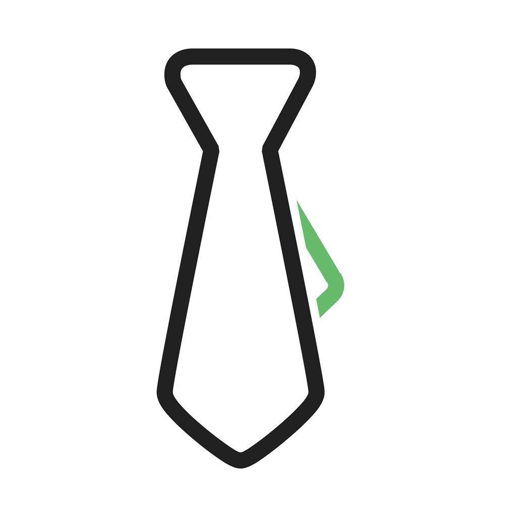 Business Tie Line Green Black Icon - IconBunny