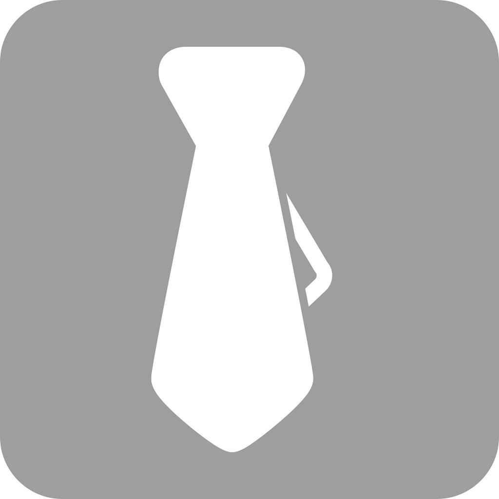 Business Tie Flat Round Corner Icon - IconBunny