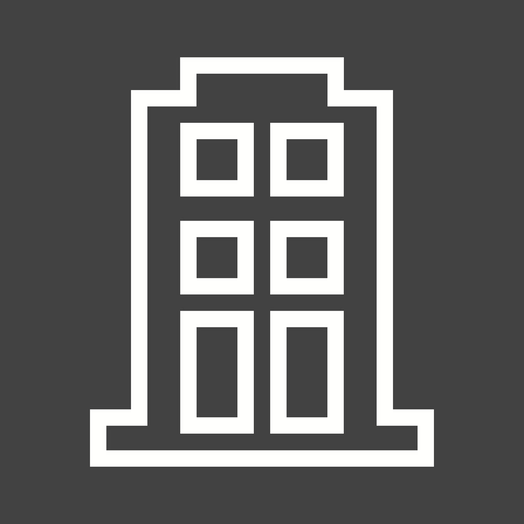 Apartment Line Inverted Icon - IconBunny
