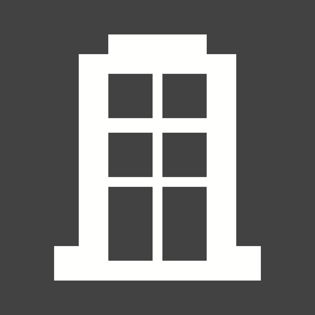 Apartment Glyph Inverted Icon - IconBunny
