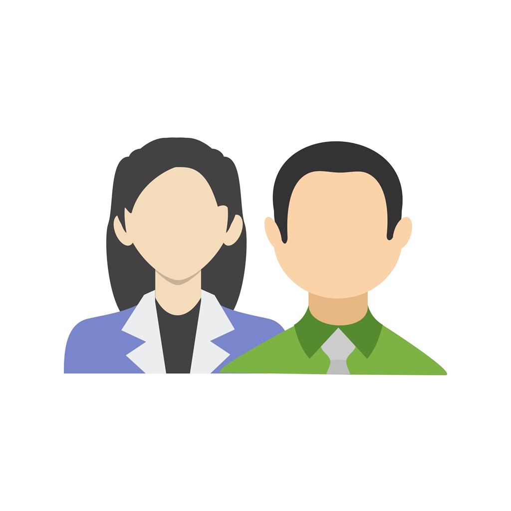 Agents and clients Flat Multicolor Icon - IconBunny