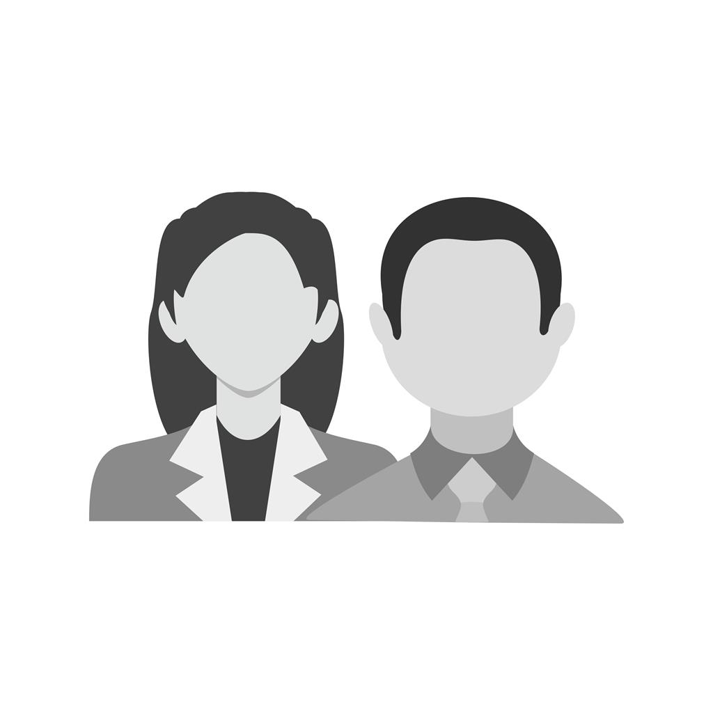 Agents and clients Greyscale Icon - IconBunny
