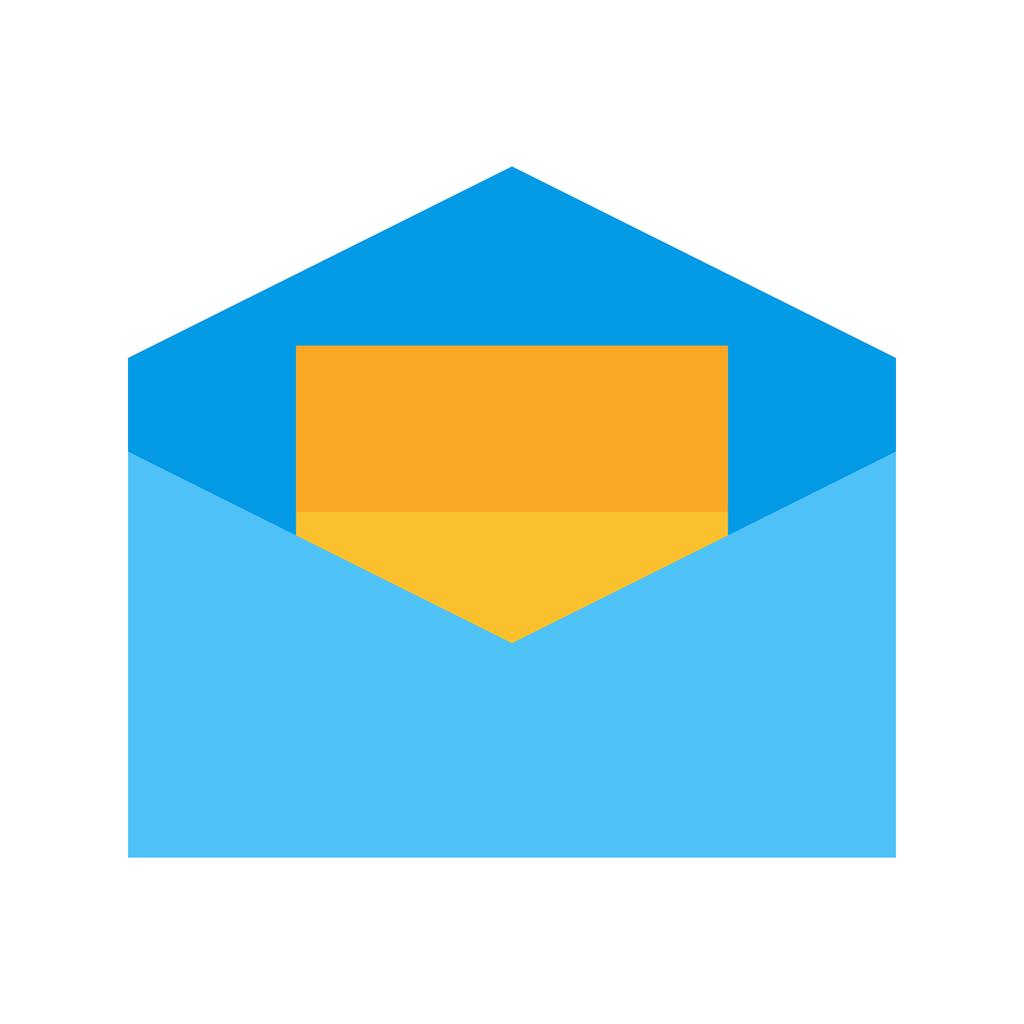Inbox Flat Multicolor Icon - IconBunny