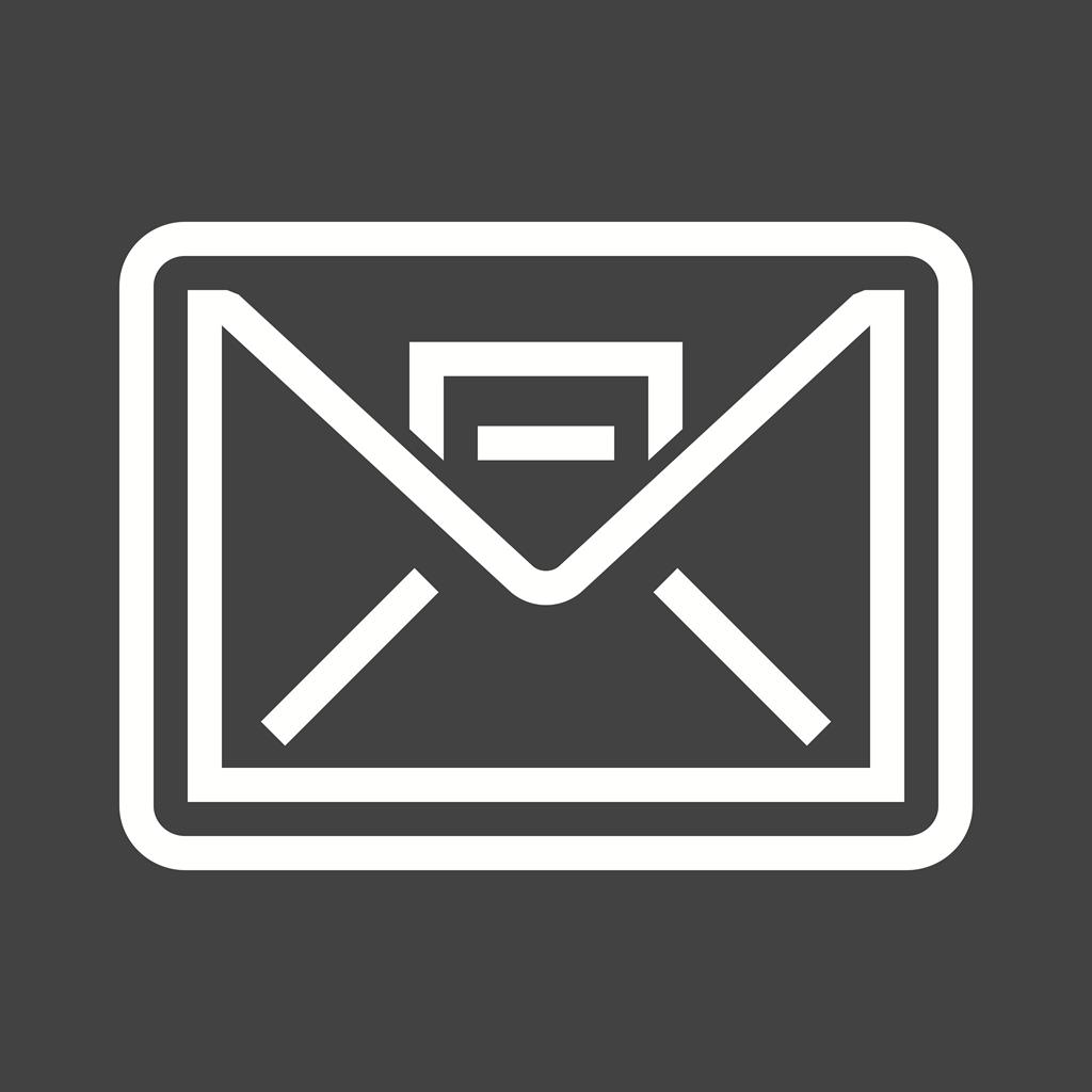 Inbox Line Inverted Icon - IconBunny