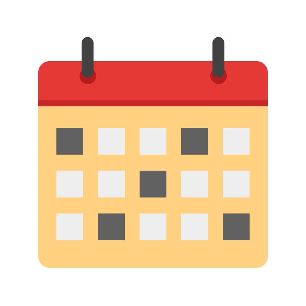 Calendar Flat Multicolor Icon - IconBunny