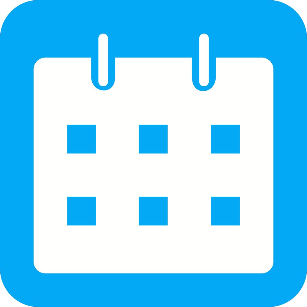 Calendar Flat Round Corner Icon - IconBunny