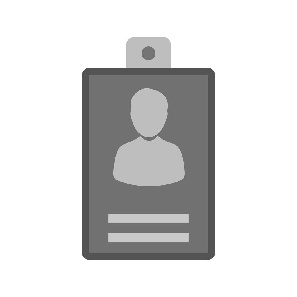 Identity Card Greyscale Icon - IconBunny