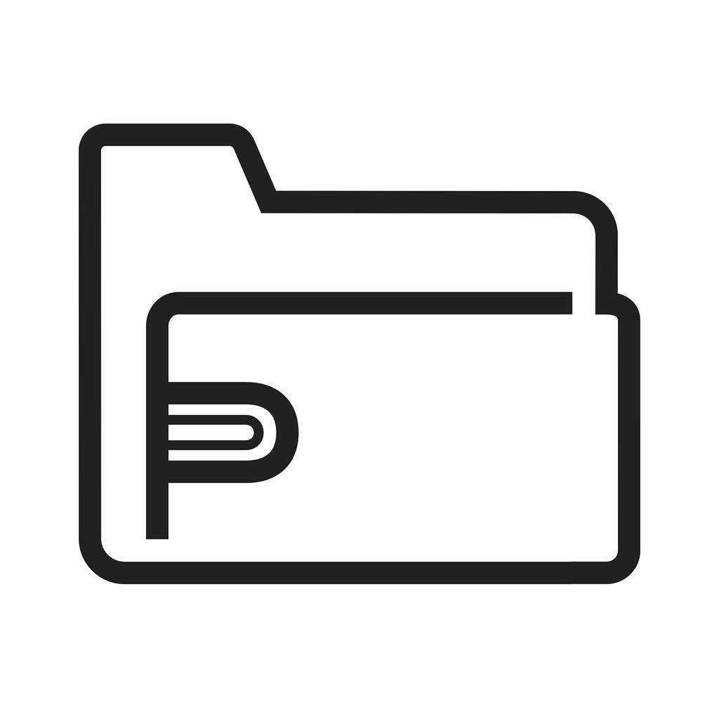 Business Folder Line Icon - IconBunny