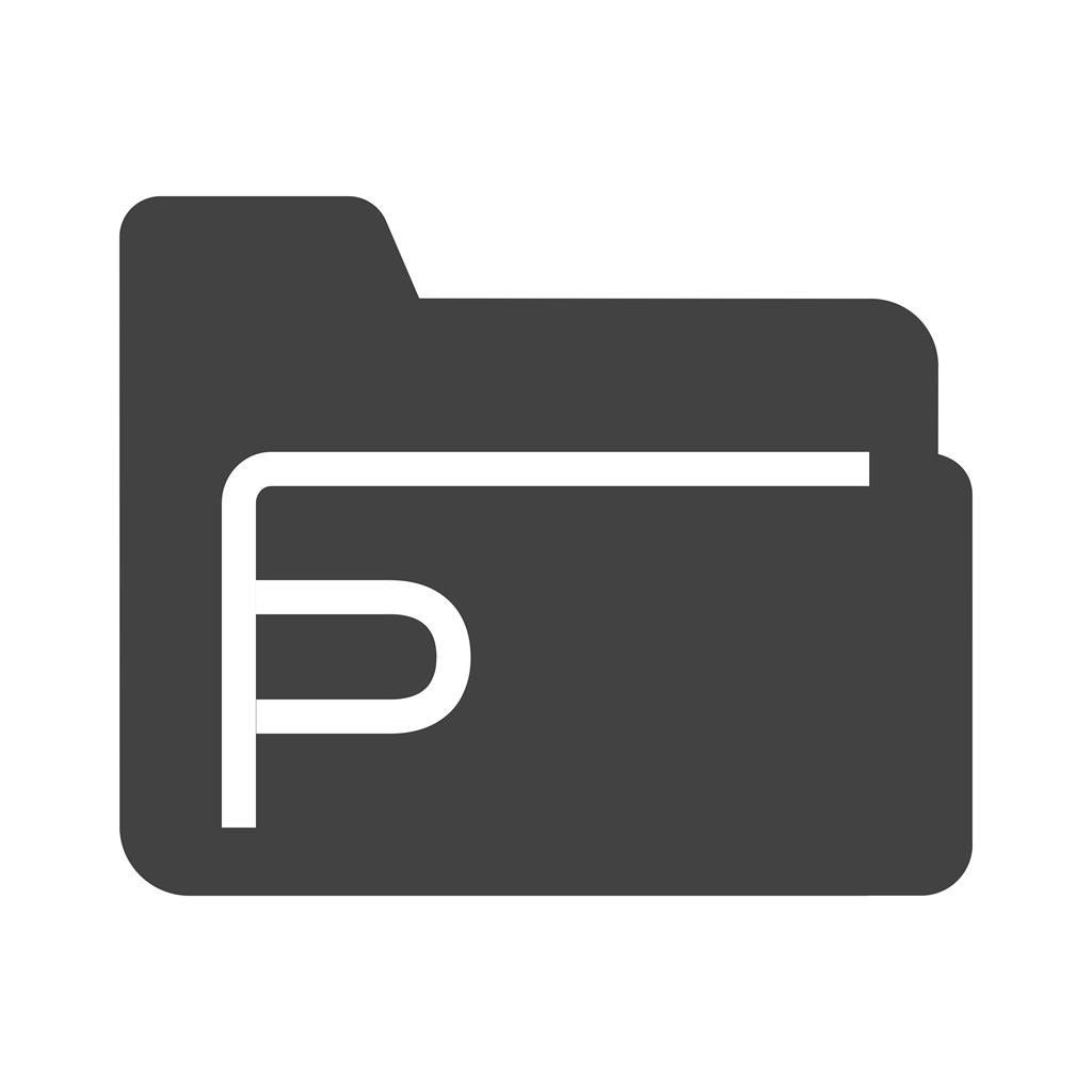 Business Folder Glyph Icon - IconBunny