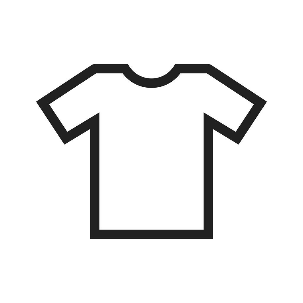 Plain T Shirt Line Icon - IconBunny