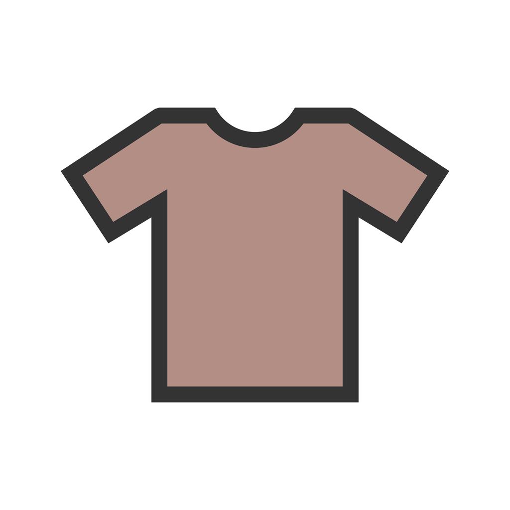 Plain T Shirt Line Filled Icon - IconBunny