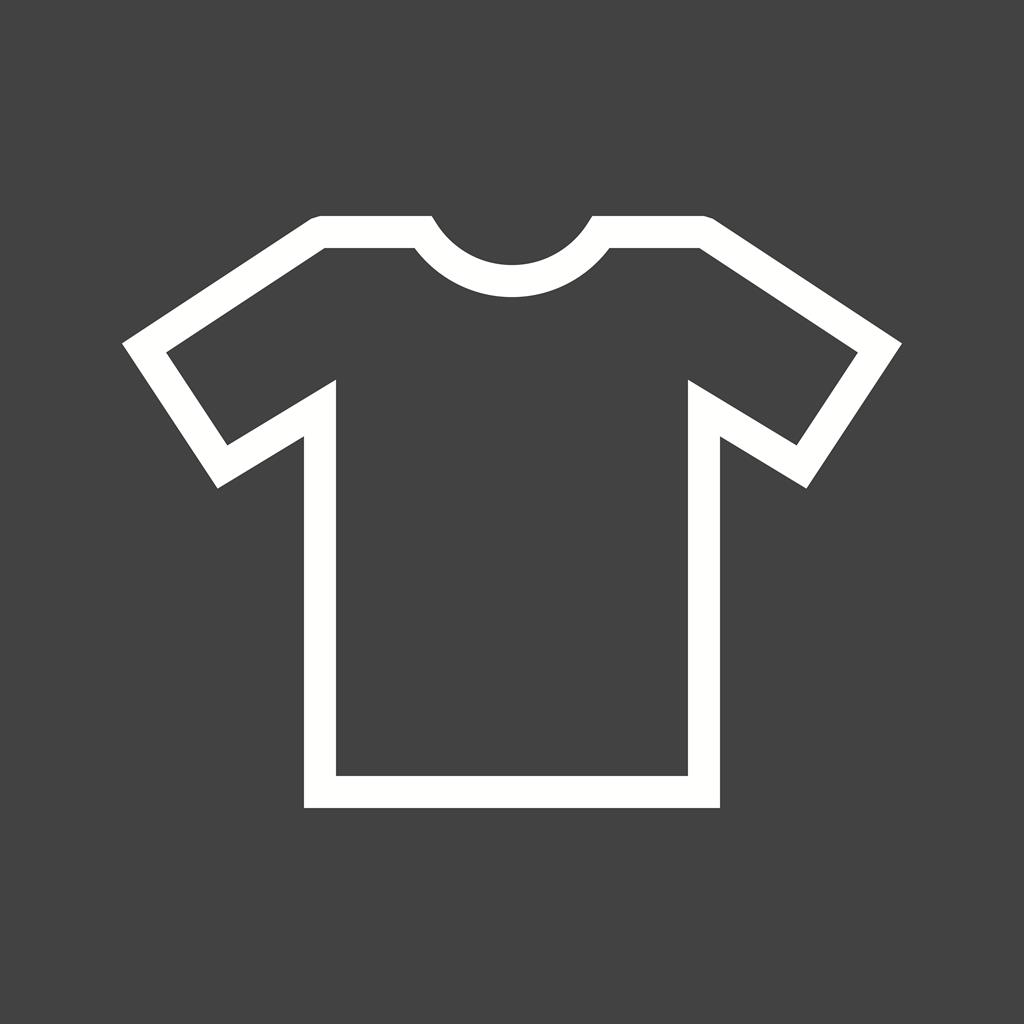 Plain T Shirt Line Inverted Icon - IconBunny