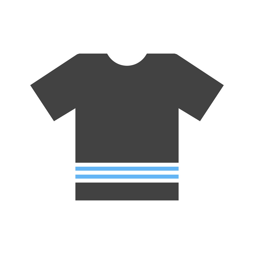 Plain T Shirt Blue Black Icon - IconBunny