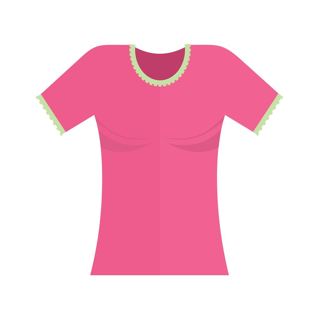 Ladies Shirt Flat Multicolor Icon - IconBunny