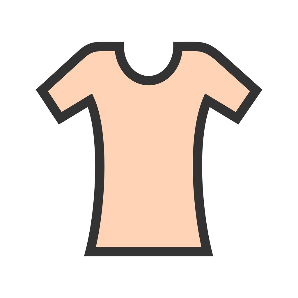Ladies Shirt Line Filled Icon - IconBunny