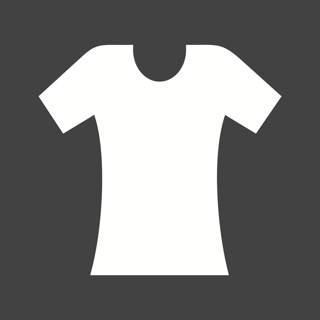 Ladies Shirt Glyph Inverted Icon - IconBunny
