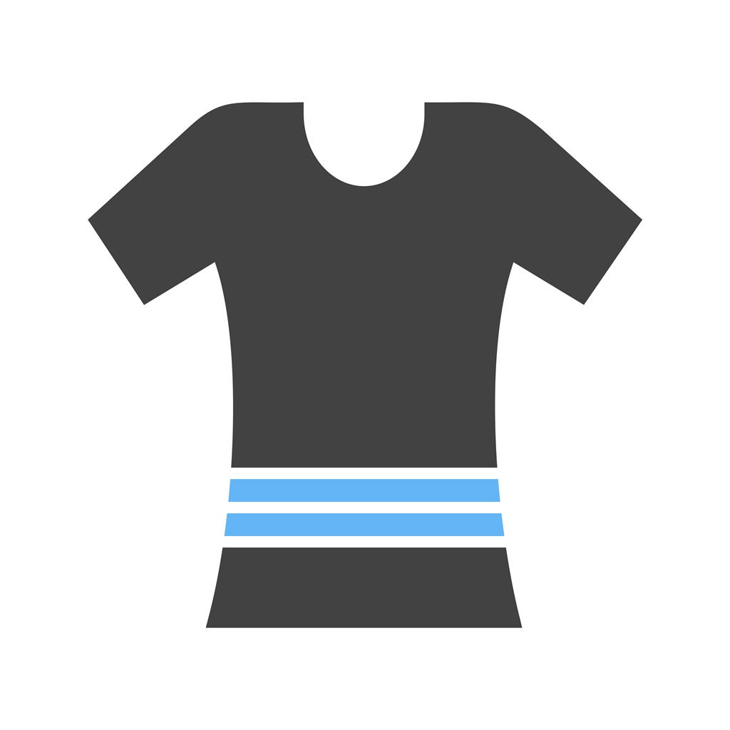 Ladies Shirt Blue Black Icon - IconBunny