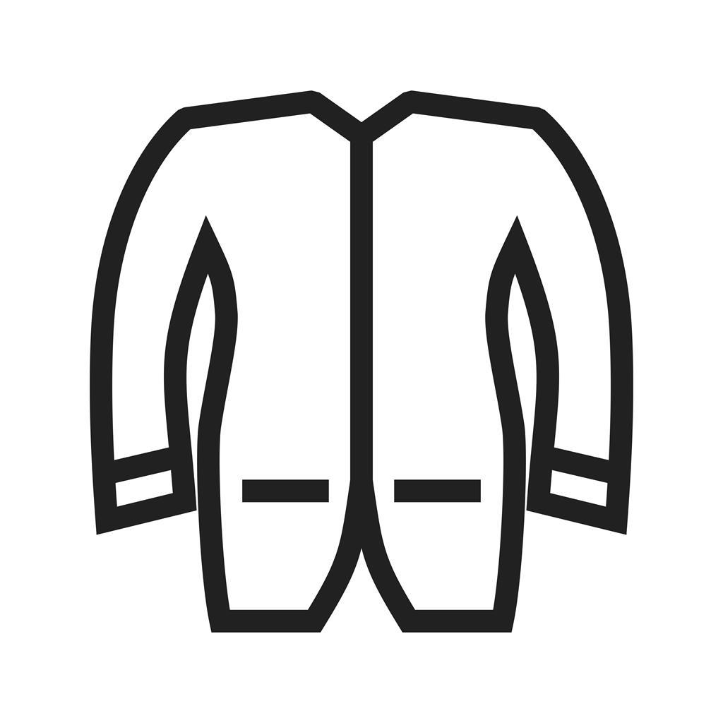 Men's Jacket Line Icon - IconBunny