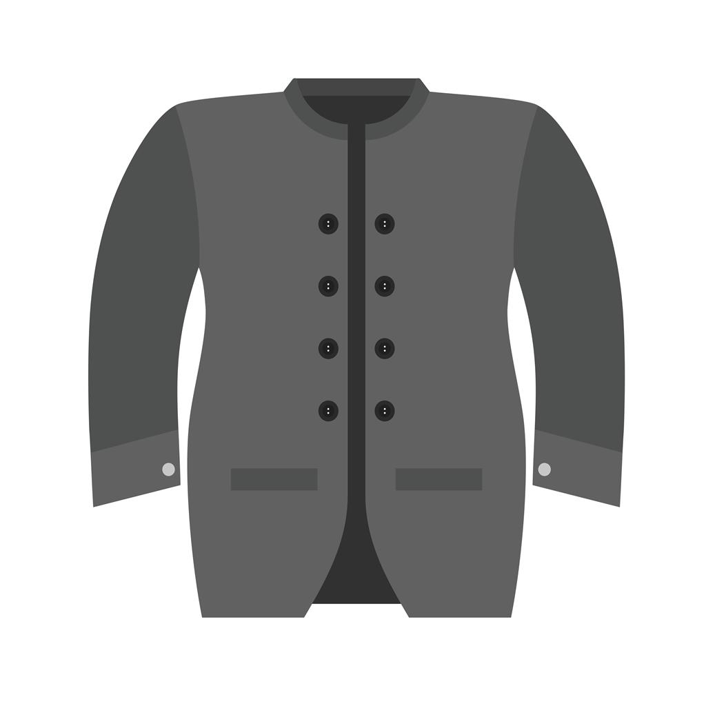 Men's Jacket Greyscale Icon - IconBunny