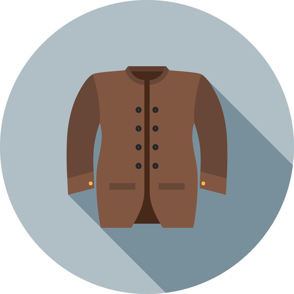 Men's Jacket Flat Shadowed Icon - IconBunny