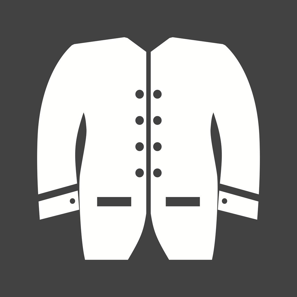 Men's Jacket Glyph Inverted Icon - IconBunny