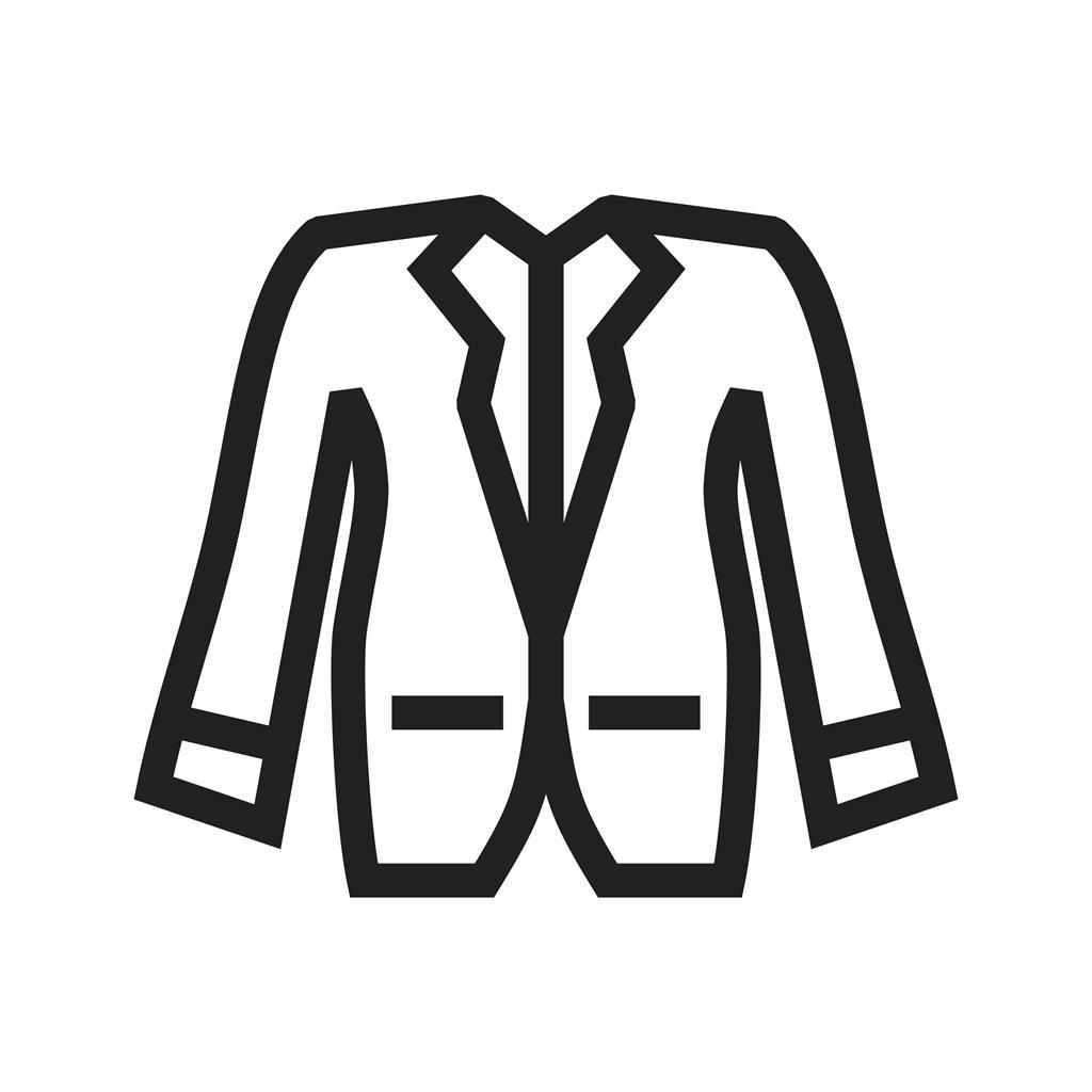 Stylish Jacket Line Icon - IconBunny