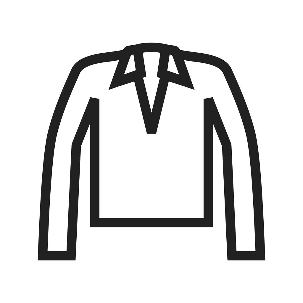 Polo Shirt Line Icon - IconBunny