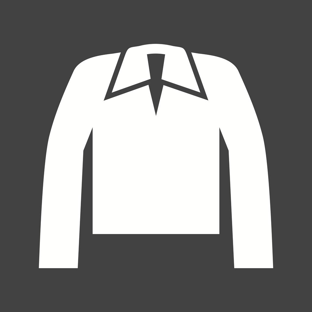 Polo Shirt Glyph Inverted Icon - IconBunny