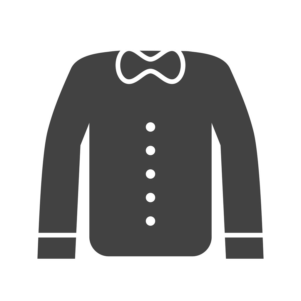 Shirt with Bow Glyph Icon - IconBunny