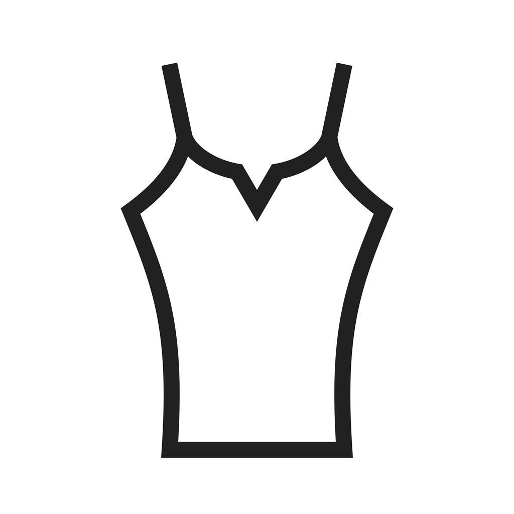 Ladies Vest Line Icon - IconBunny