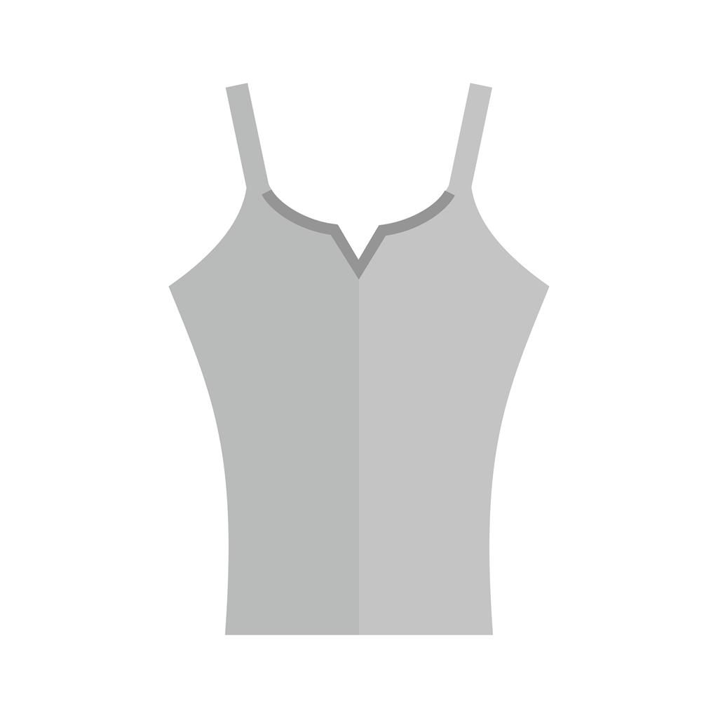 Ladies Vest Greyscale Icon - IconBunny