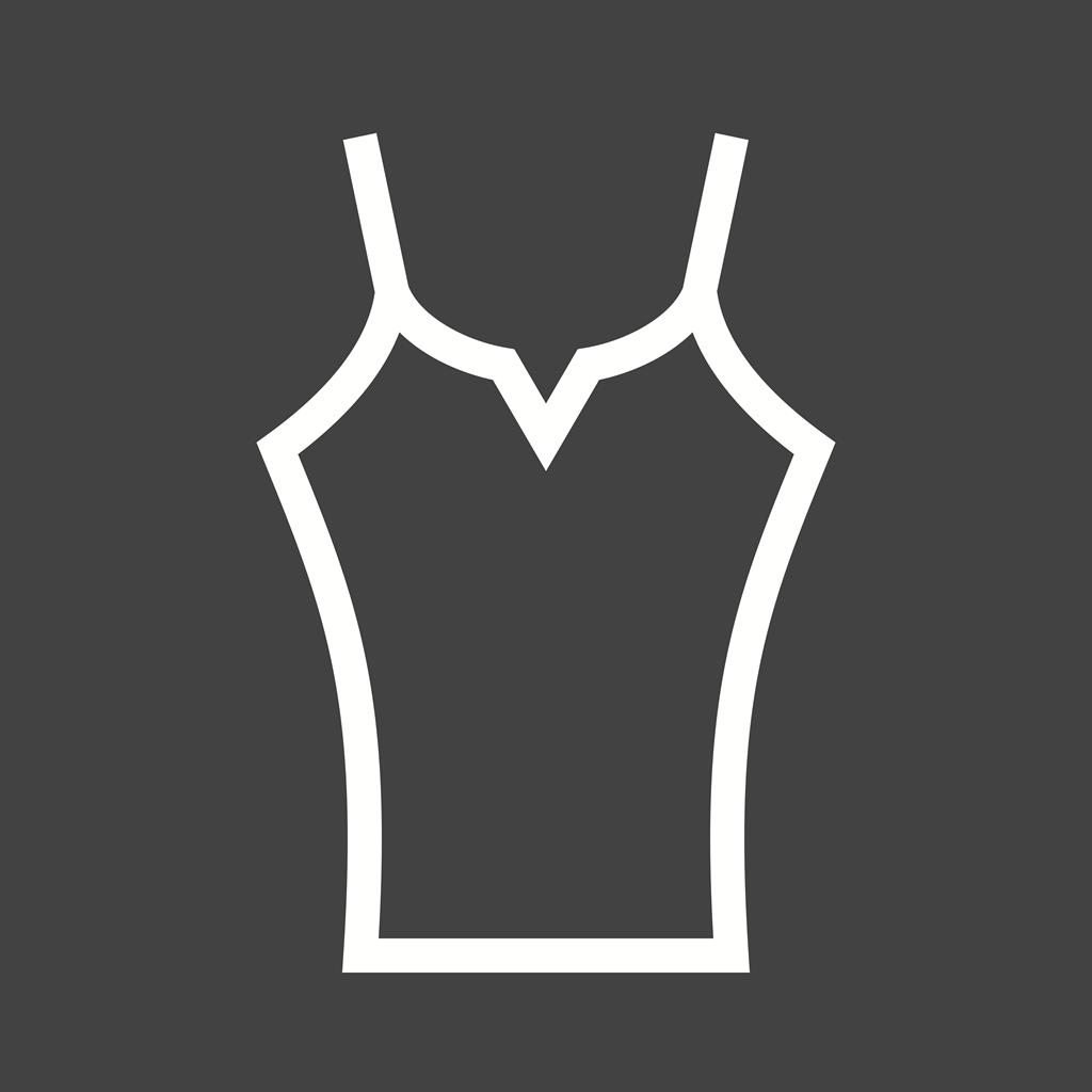 Ladies Vest Line Inverted Icon - IconBunny