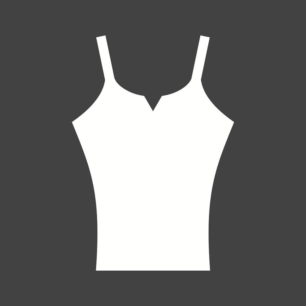 Ladies Vest Glyph Inverted Icon - IconBunny