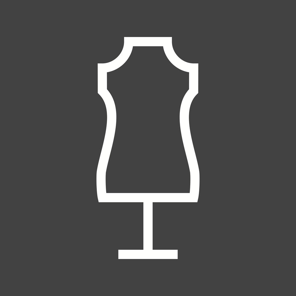 Dress Holder Line Inverted Icon - IconBunny