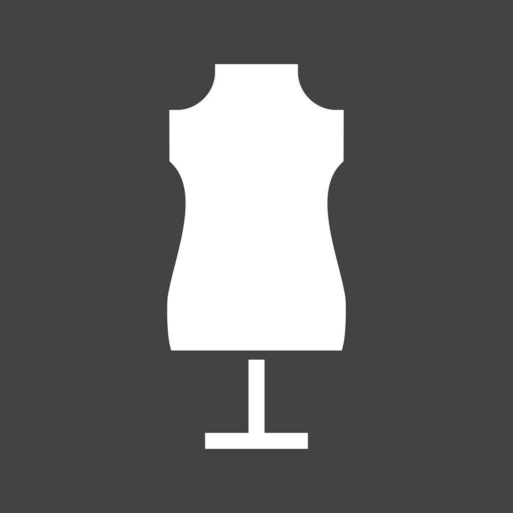Dress Holder Glyph Inverted Icon - IconBunny