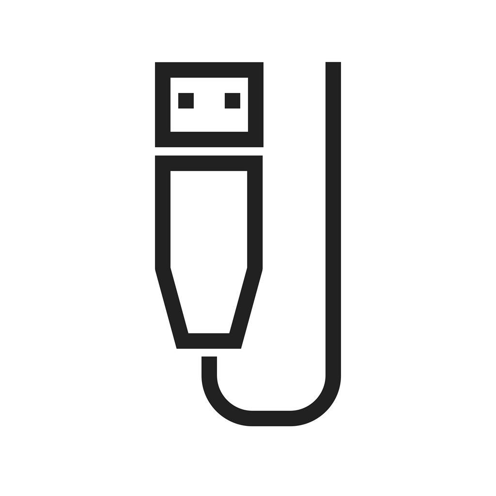 USB Cable Line Icon - IconBunny