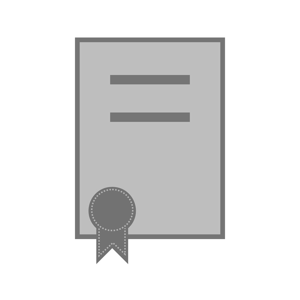 Diploma Greyscale Icon - IconBunny