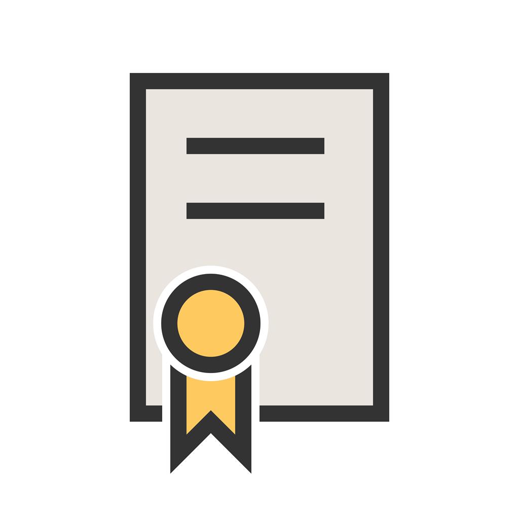Diploma Line Filled Icon - IconBunny