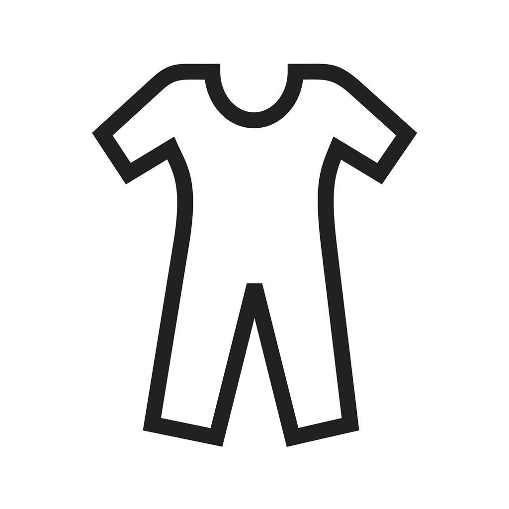 Pyjamas Suit Line Icon - IconBunny