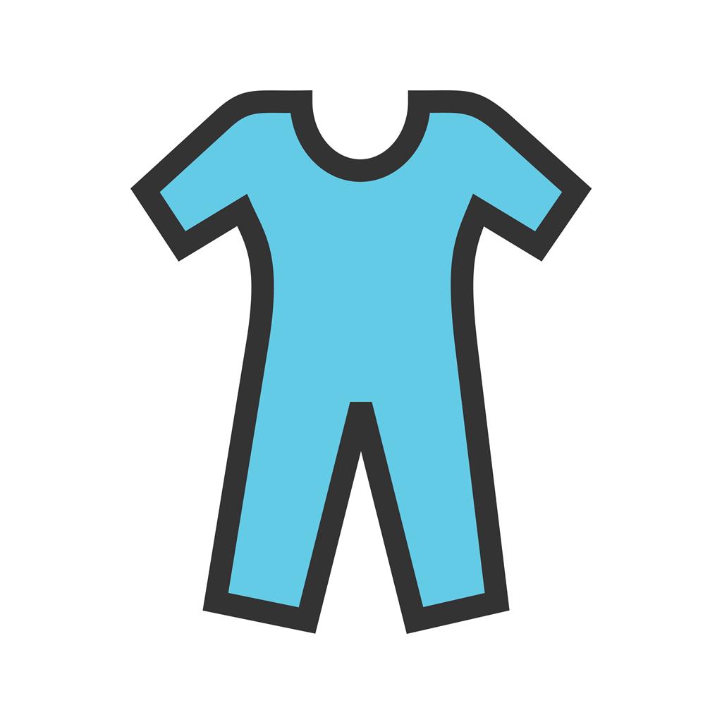 Pyjamas Suit Line Filled Icon - IconBunny