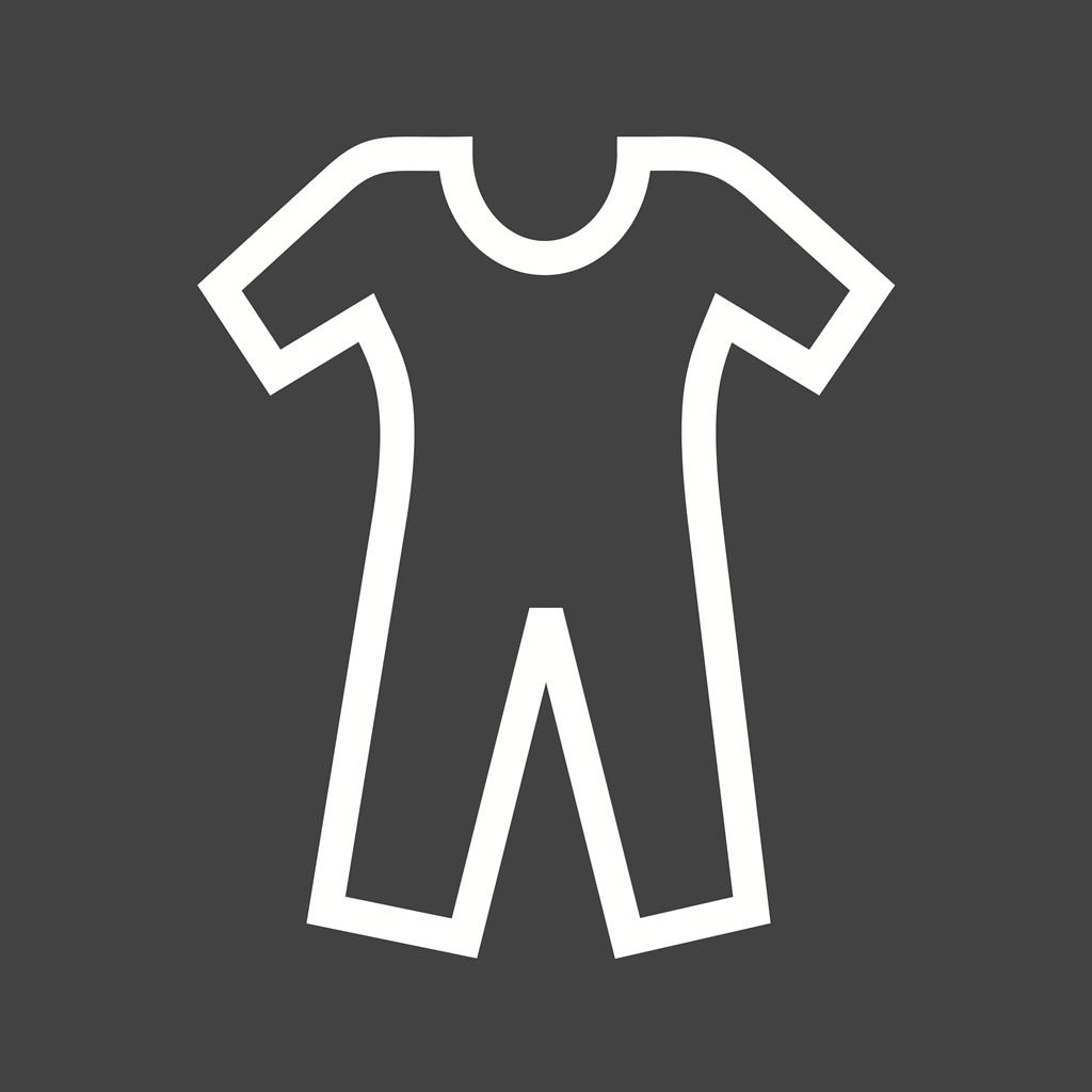 Pyjamas Suit Line Inverted Icon - IconBunny